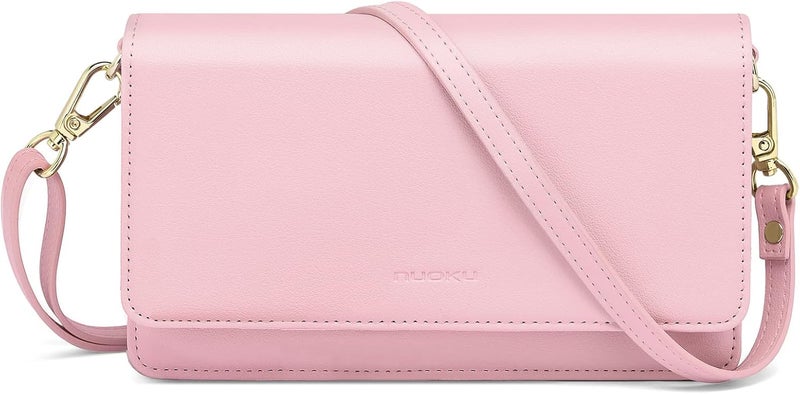 Nuoku Crossbody Bag for Women Cellphone Little Purse with Credit Card Slots Lightweight Leather Wristlet Wallet | Cellphone, Little Purse, Lightweight - Image 1